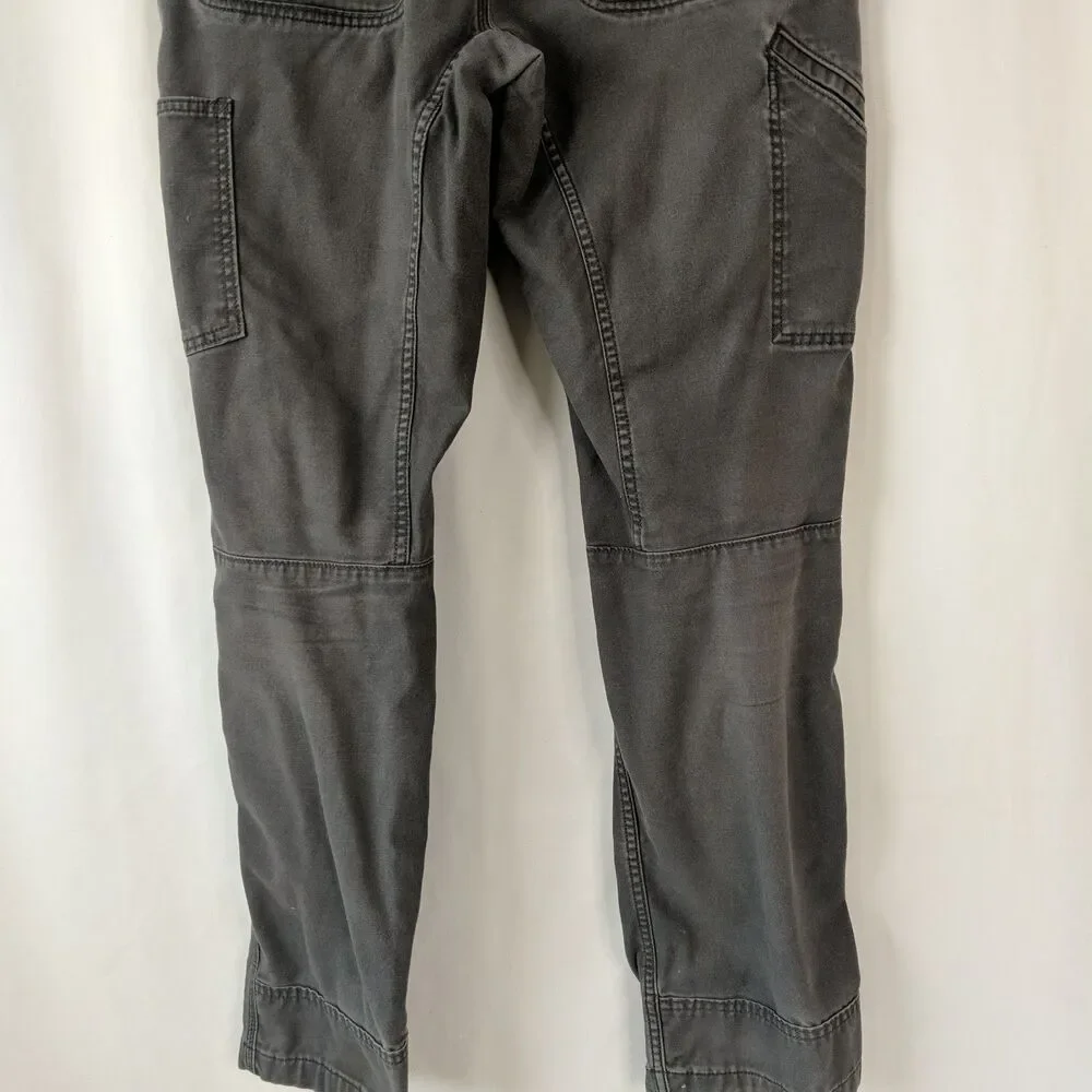 Carhartt Gray Relaxed Fit Cargo Pants Workwear Distressed Men Size 34 Full Swing